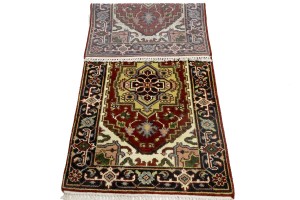 Rusty Red Geometric 3X6 Heriz Serapi Oriental Rug