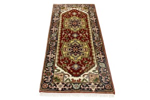 Rusty Red Geometric 3X6 Heriz Serapi Oriental Rug