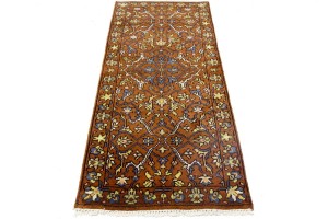 Rust Floral 2'8X6'5 Chobi Serapi Oriental Rug
