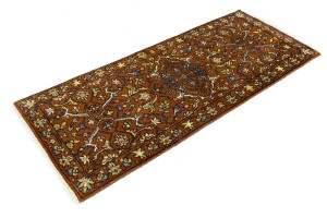 Rust Floral 2'8X6'5 Chobi Serapi Oriental Rug