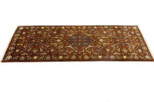 Rust Floral 2'8X6'5 Chobi Serapi Oriental Rug