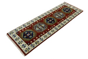 Rusty Red Tribal 2'3X6'6 Kazak Oriental Runner Rug