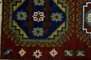 Rusty Red Tribal 2'3X6'6 Kazak Oriental Runner Rug