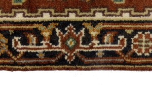 Rust Orange Floral 3X6 Heriz Serapi Oriental Rug