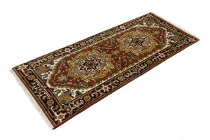 Rust Orange Floral 3X6 Heriz Serapi Oriental Rug