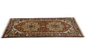 Rust Orange Floral 3X6 Heriz Serapi Oriental Rug