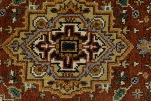 Rust Orange Floral 3X6 Heriz Serapi Oriental Rug
