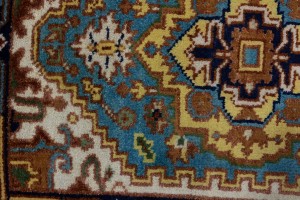 Blue Floral 3X6 Heriz Serapi Oriental Rug