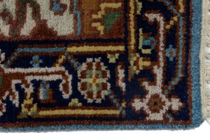 Blue Floral 3X6 Heriz Serapi Oriental Rug