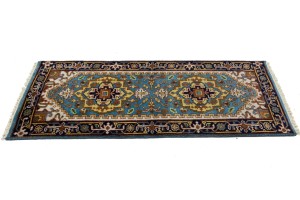 Blue Floral 3X6 Heriz Serapi Oriental Rug