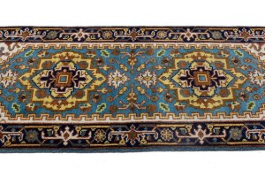 Blue Floral 3X6 Heriz Serapi Oriental Rug
