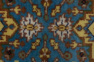 Blue Floral 3X6 Heriz Serapi Oriental Rug