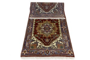 Rusty Red Floral 2'5X6'0 Heriz Serapi Oriental Runner Rug