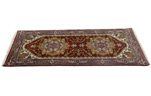 Rusty Red Floral 2'5X6'0 Heriz Serapi Oriental Runner Rug