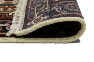 Cream Floral 3X8 Heriz Serapi Oriental Runner Rug