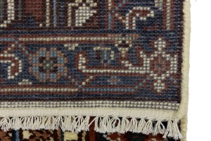 Cream Floral 3X8 Heriz Serapi Oriental Runner Rug