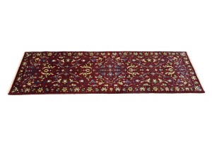 Maroon Red Floral 3X8 Chobi Serapi Oriental Rug