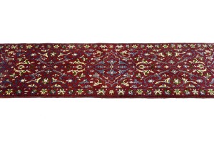Maroon Red Floral 3X8 Chobi Serapi Oriental Rug
