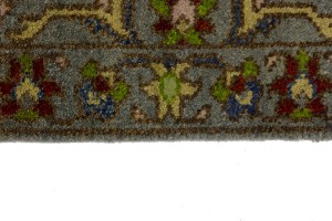 Gray Floral 3X8 Chobi Serapi Oriental Runner Rug