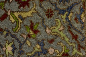 Gray Floral 3X8 Chobi Serapi Oriental Runner Rug