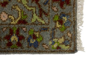 Gray Floral 3X8 Chobi Serapi Oriental Runner Rug