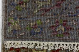 Gray Floral 3X8 Chobi Serapi Oriental Runner Rug