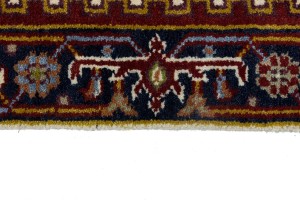 Cream Floral 3X8 Heriz Serapi Oriental Runner Rug
