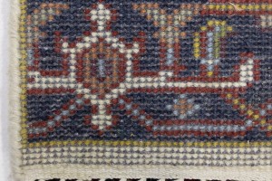 Cream Floral 3X8 Heriz Serapi Oriental Runner Rug