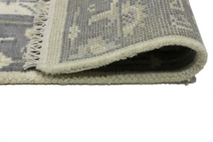 Cream Taupe Floral 2'5X8 Oushak Chobi Oriental Runner Rug