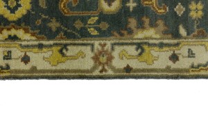 Gray Floral 3X8 Oushak Chobi Oriental Runner Rug