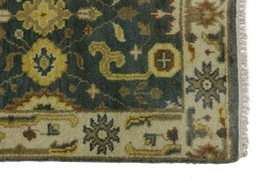 Gray Floral 3X8 Oushak Chobi Oriental Runner Rug