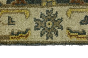 Gray Floral 3X8 Oushak Chobi Oriental Runner Rug