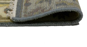 Gray Floral 3X8 Oushak Chobi Oriental Runner Rug