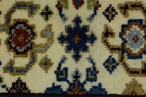 Cream Floral 3X10 Chobi Oriental Runner Rug