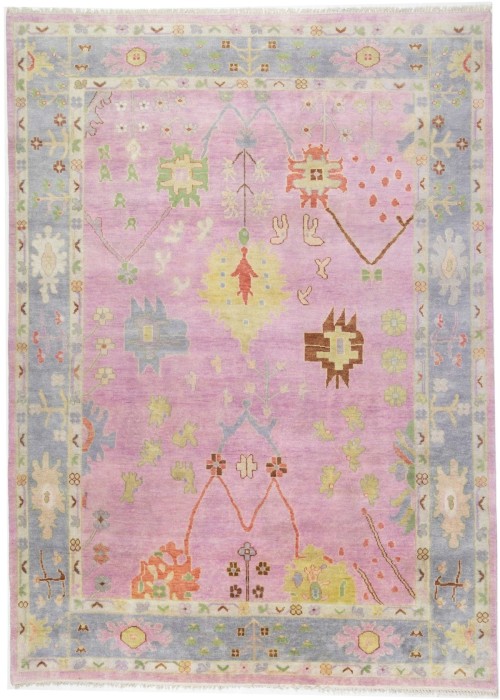 Floral Colorfast 9X12 Oushak Chobi Oriental Rug