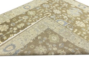 Brown Floral 8X10 Oushak Chobi Oriental Rug