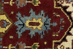 Rusty Red Geometric 4X6 Heriz Serapi Oriental Rug