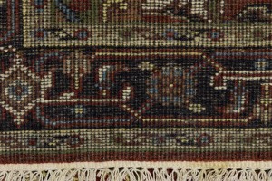 Rusty Red Geometric 4X6 Heriz Serapi Oriental Rug