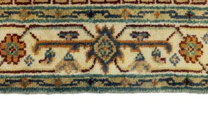 Light Blue-gray Geometric 4X6 Heriz Serapi Oriental Rug