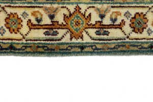Light Blue-gray Geometric 4X6 Heriz Serapi Oriental Rug