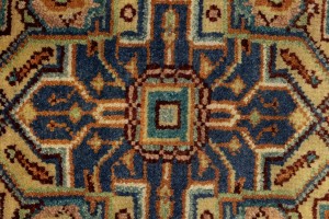 Light Blue-gray Geometric 4X6 Heriz Serapi Oriental Rug