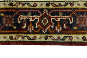 Rusty Red Geometric 4X6 Heriz Serapi Oriental Rug