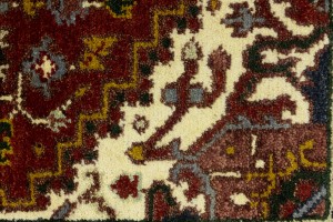 Rusty Red Geometric 4X6 Heriz Serapi Oriental Rug
