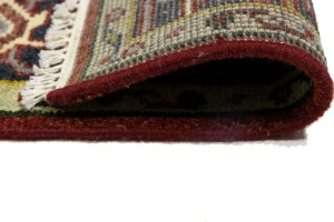 Rusty Red Geometric 4X6 Heriz Serapi Oriental Rug