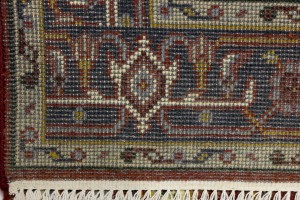 Rusty Red Geometric 4X6 Heriz Serapi Oriental Rug