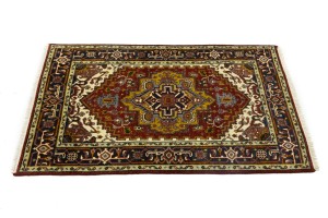 Rusty Red Geometric 4X6 Heriz Serapi Oriental Rug