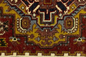Rusty Red Geometric 4X6 Heriz Serapi Oriental Rug