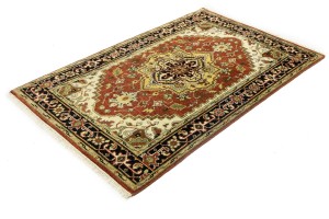 Rusty Red Geometric 4X6 Heriz Serapi Oriental Rug
