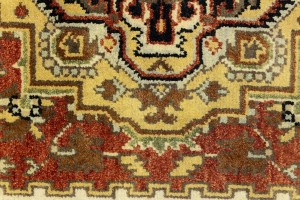Rusty Red Geometric 4X6 Heriz Serapi Oriental Rug