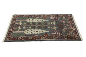 Gray Floral 3X5 Tree of Life Chobi Oriental Rug